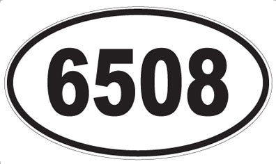 6508 - Oval Sticker
