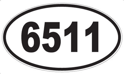 6511 - Oval Sticker