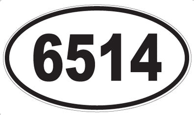 6514 - Oval Sticker
