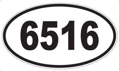 6516 - Oval Sticker