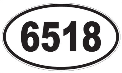 6518 - Oval Sticker