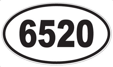 6520 - Oval Sticker