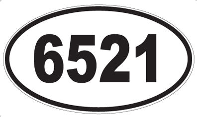 6521 - Oval Sticker