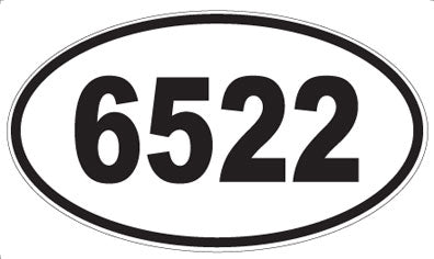 6522 - Oval Sticker