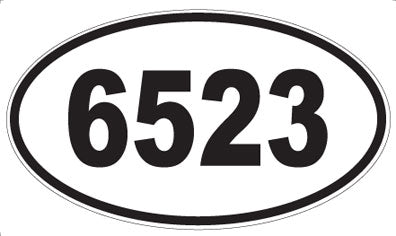 6523 - Oval Sticker