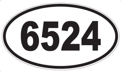 6524 - Oval Sticker