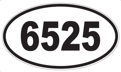 6525 - Oval Sticker