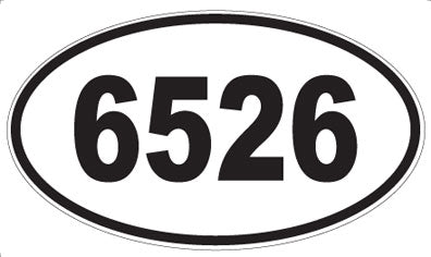 6526 - Oval Sticker
