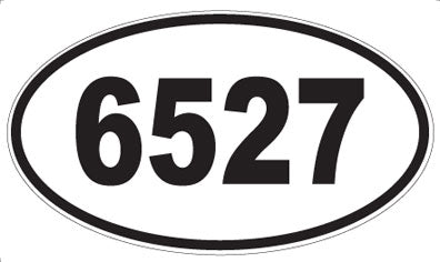 6527 - Oval Sticker