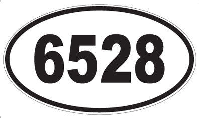 6528 - Oval Sticker