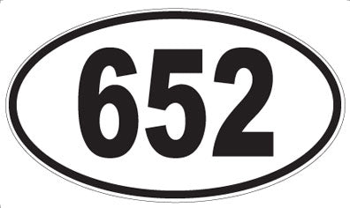 652 - Oval Sticker