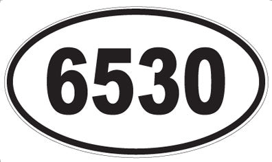 6530 - Oval Sticker