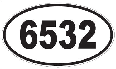 6532 - Oval Sticker