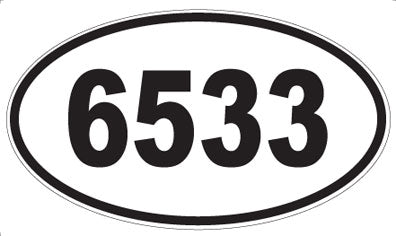 6533 - Oval Sticker