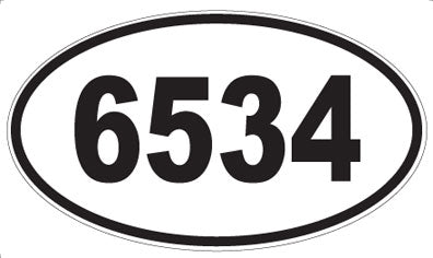 6534 - Oval Sticker