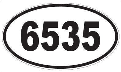 6535 - Oval Sticker