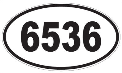 6536 - Oval Sticker