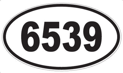 6539 - Oval Sticker