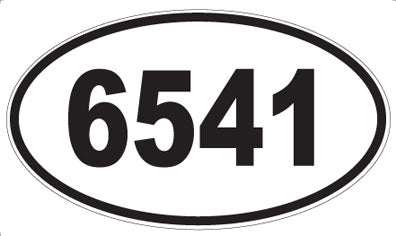 6541 - Oval Sticker