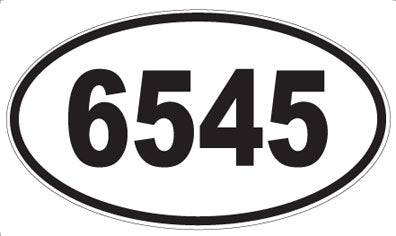 6545 - Oval Sticker