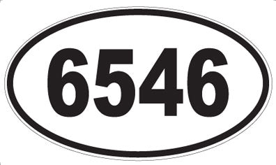 6546 - Oval Sticker