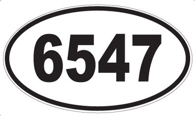 6547 - Oval Sticker
