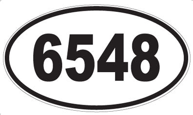 6548 - Oval Sticker
