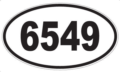 6549 - Oval Sticker