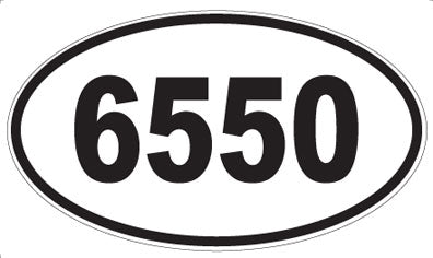 6550 - Oval Sticker