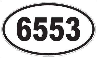 6553 - Oval Sticker