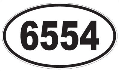 6554 - Oval Sticker