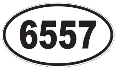 6557 - Oval Sticker