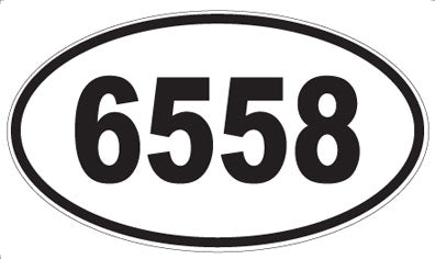 6558 - Oval Sticker