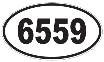 6559 - Oval Sticker