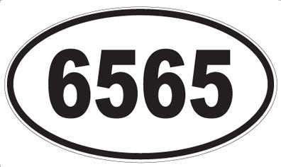 6565 - Oval Sticker