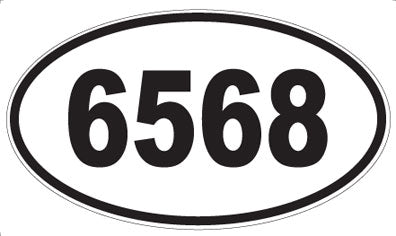 6568 - Oval Sticker