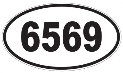 6569 - Oval Sticker