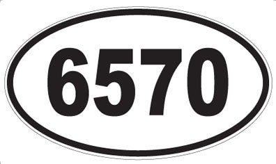 6570 - Oval Sticker