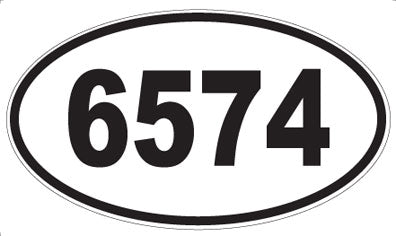 6574 - Oval Sticker