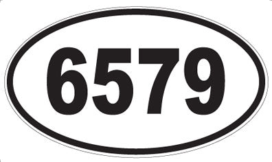 6579 - Oval Sticker