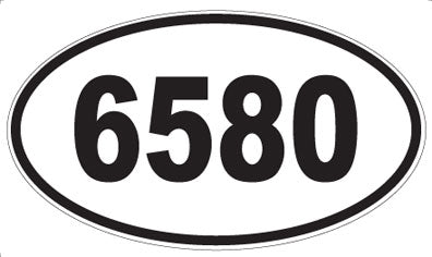 6580 - Oval Sticker
