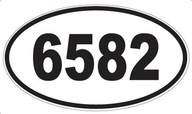 6582 - Oval Sticker