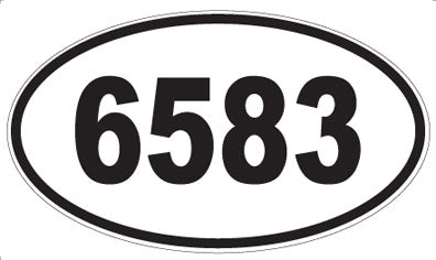 6583 - Oval Sticker