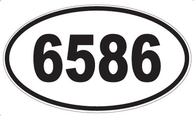 6586 - Oval Sticker