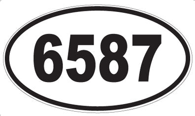 6587 - Oval Sticker