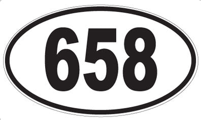 658 - Oval Sticker