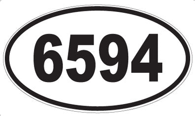 6594 - Oval Sticker