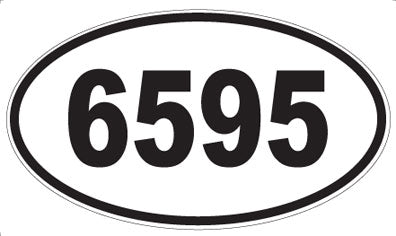 6595 - Oval Sticker