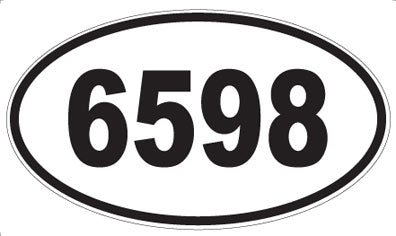 6598 - Oval Sticker