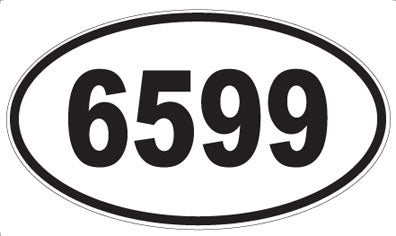 6599 - Oval Sticker